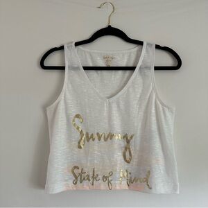 Lilly Pulitzer “Sunny State of Mind” Crop Tank Top Size S